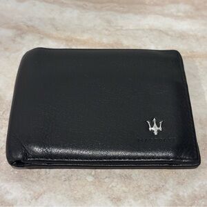 Maserati leather bifold wallet